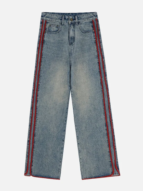 Aelfric Eden Red Stripe Loose Jeans