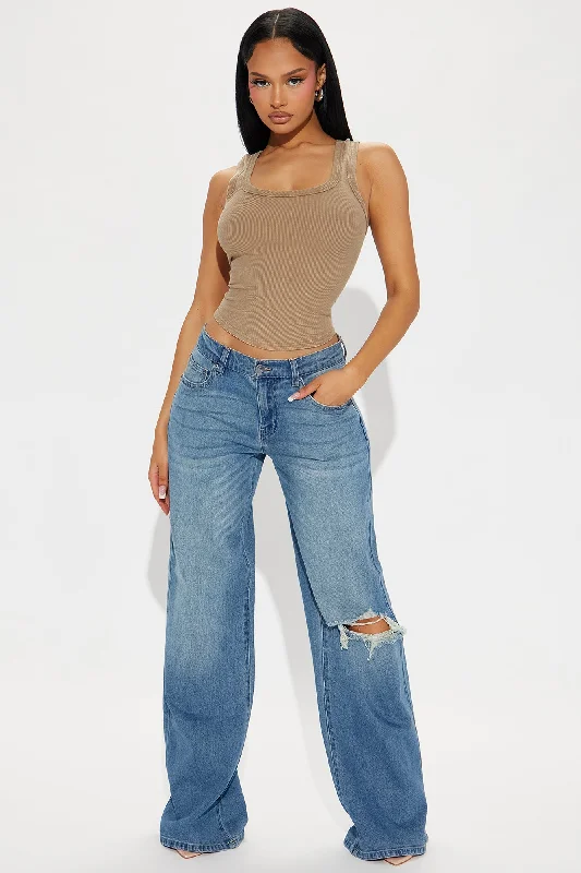 Down Your Block Flare Jeans - Medium Wash