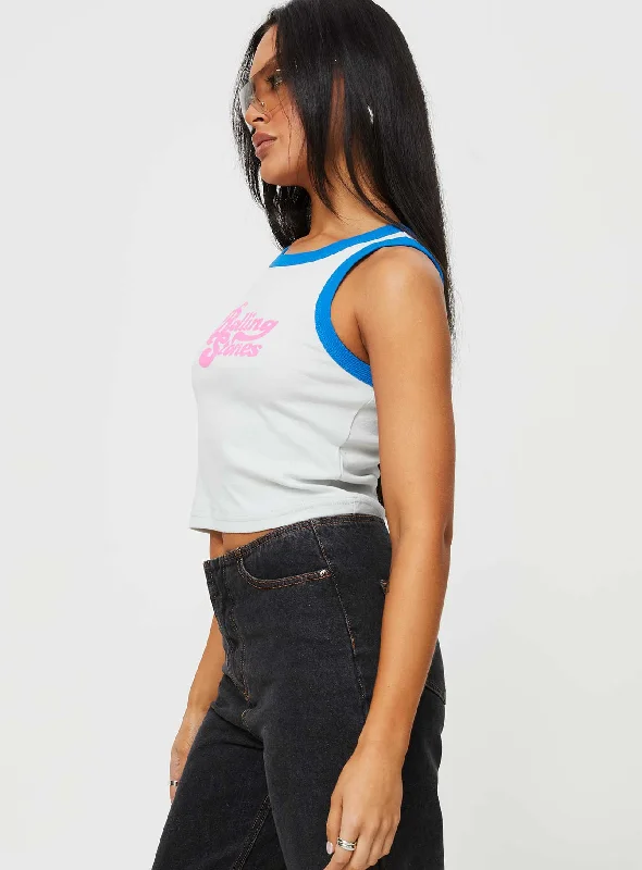 Rolling Stones Tank Top Blue